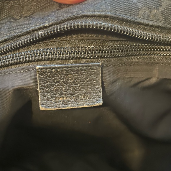 Gucci Black GG Canvas Web Large Tote - Picture 7 of 7